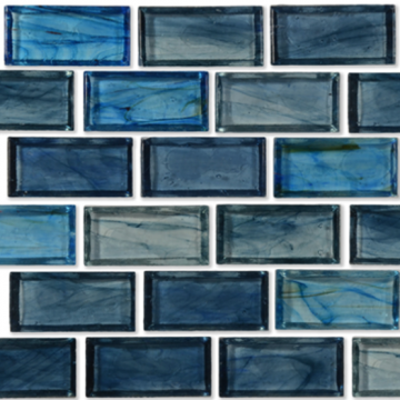 Aquabella Fjord Misty 1x2 Glass Tile